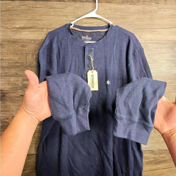 Outdoor Life Men's Blue Thermal Shirt - Picture 3 of 7